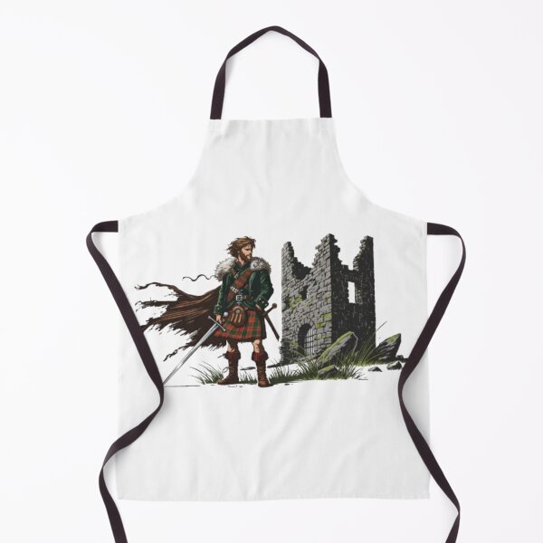 Item preview, Highlander Warrior and Ruined Tower designed and sold by CelticSoulShop.