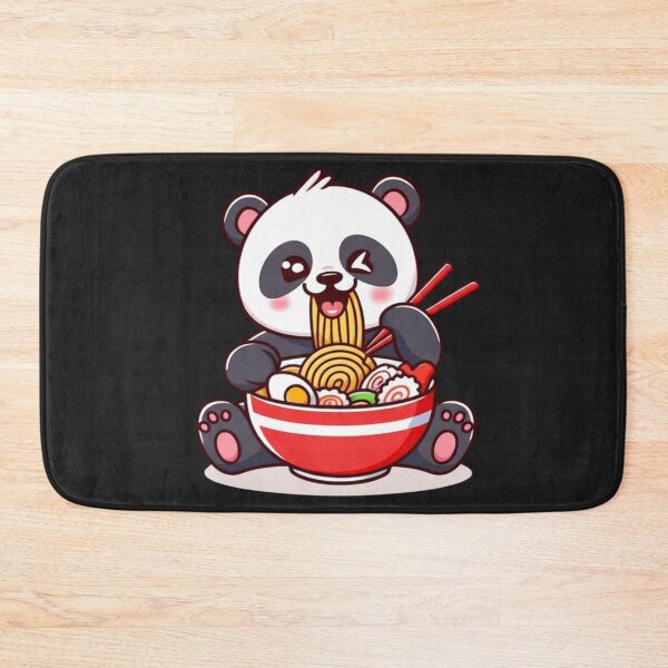 Item preview, Chibi Panda Eating Ramen Bowl – Cute Kawaii Japanese Cartoon Food Design designed and sold by ColorSplash123.