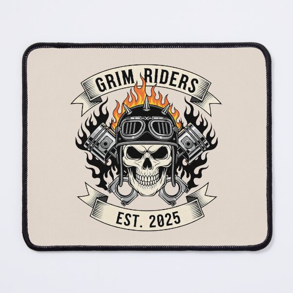 Item preview, Bold Skull and Flames Design with Motorcycle Engine Motif designed and sold by SplashTastic.