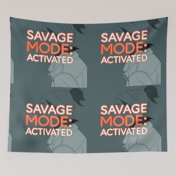 Item preview, SAVAGE MODE ACTIVATED Art Illustrations Energetic Digital Communication designed and sold by ART ATTACK ZONE.