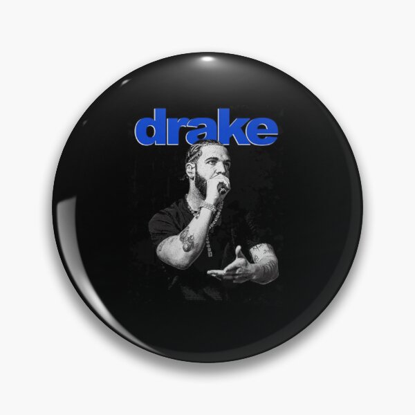 Artikelvorschau, Drake Monochrome Mikrofonpose Fetter blauer Text entworfen und verkauft von jotaro201.