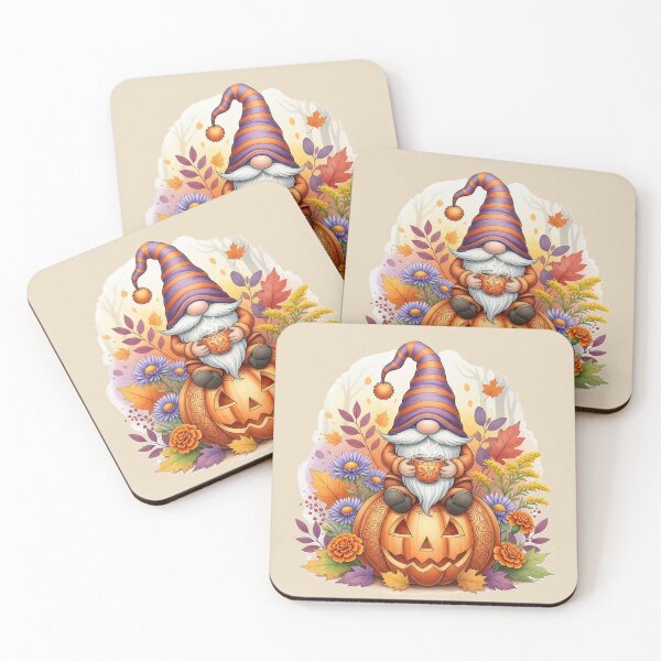 Item preview, Autumn Gnome on Pumpkin – Cozy Fall Coffee & Halloween Desig designed and sold by InkwildStudio.