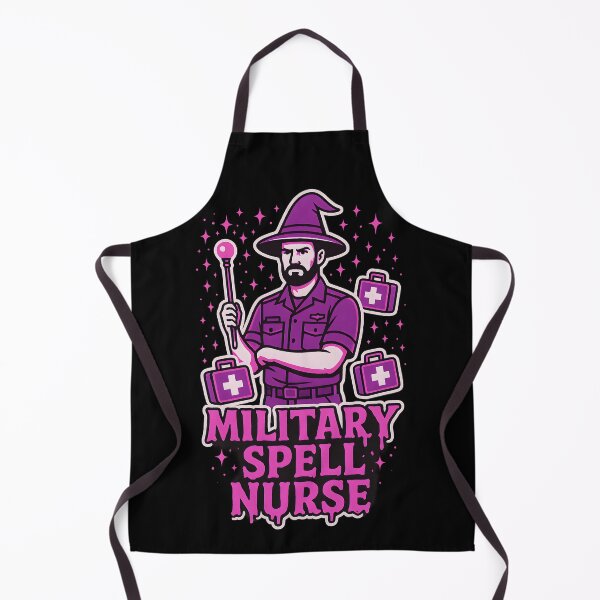 Item preview, Military Spell Nurse – Halloween Wizard T-Shirt for Male Military Nurses – Spooky Neon Pink Purple DesignPrison Medical Tools – Male Prison Nurse Design designed and sold by ClinicalHubs.