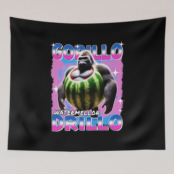 Item preview, Brainrot Gorillo Drillo Watermelon Muscle Meme Vaporwave Sparkle designed and sold by jotaro210.
