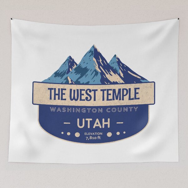 Item preview, The West Temple, Washington County, Utah, Mountain Design designed and sold by Wanderful-roads.