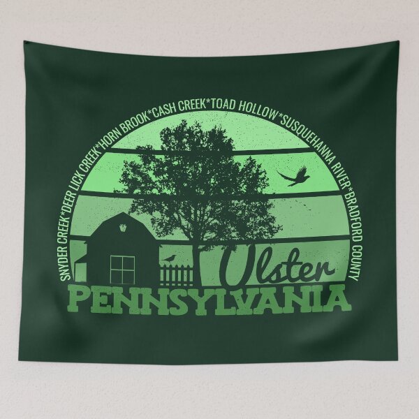 Item preview, Ulster Pennsylvania Sunset Retro Vintage Local Pride Logo designed and sold by CRHPOD20.