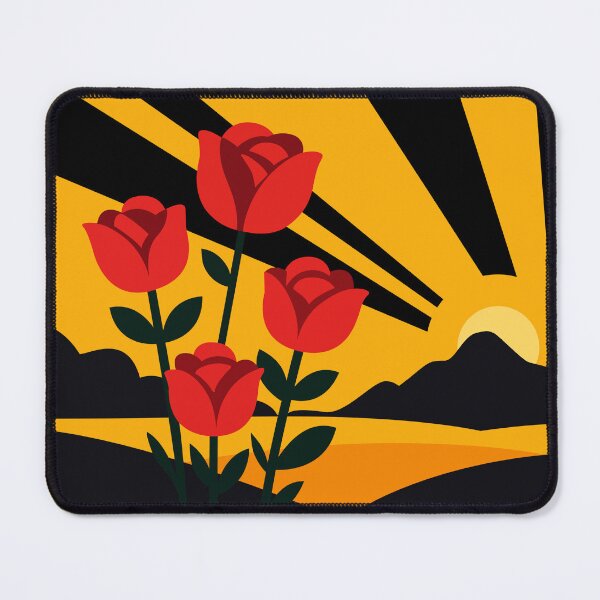Item preview, Romantic Sunset with Roses Bold Golden Glow designed and sold by Vector Jack.
