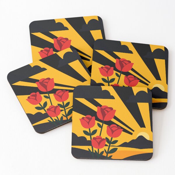 Item preview, Romantic Sunset with Roses Bold Golden Glow designed and sold by Vector Jack.