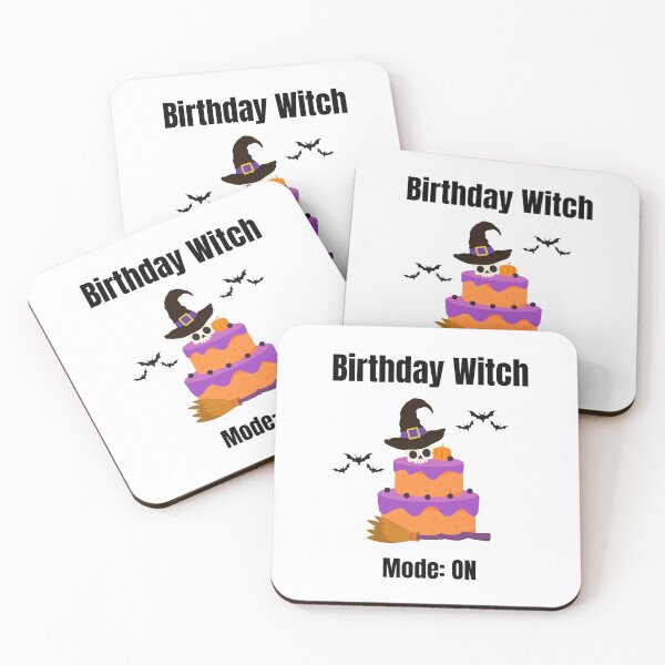 Item preview, Halloween Birthday Cake  Witch Hat, Skull and Pumpkin Spooky Party Design designed and sold by luckyhue.