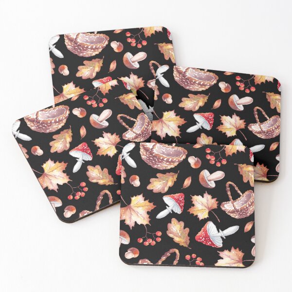 Item preview, Autumn Baskets and Mushrooms Pattern Throw Blankets – Cozy Fall Woodland Decor designed and sold by FestivityFinds.