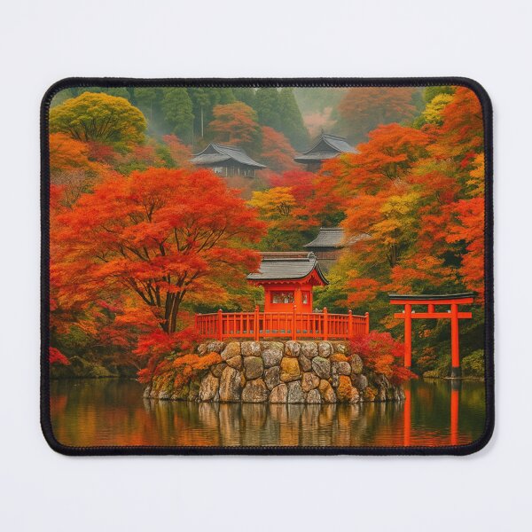 Item preview, Autumn Shrine Reflections – Sacred Colors of Osaka, Japan designed and sold by NihonKamonScape.