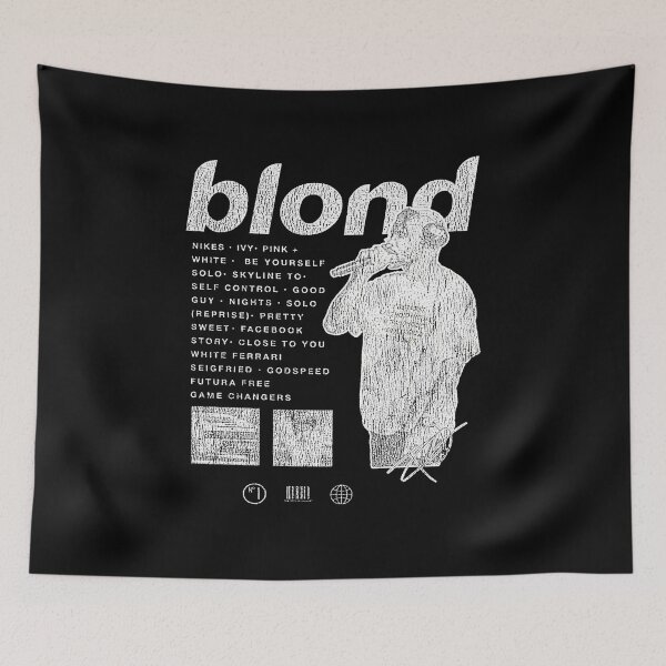 Item preview, Frank Ocean Blond Tracklist Sketch Monochrome Layout designed and sold by kingofshaman123.