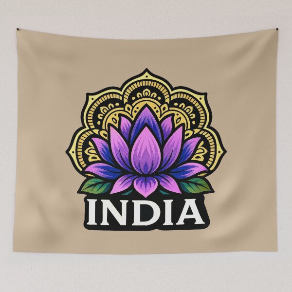 Item preview, India Lotus Mandala - Sacred Flower Design designed and sold by Myra365Art.