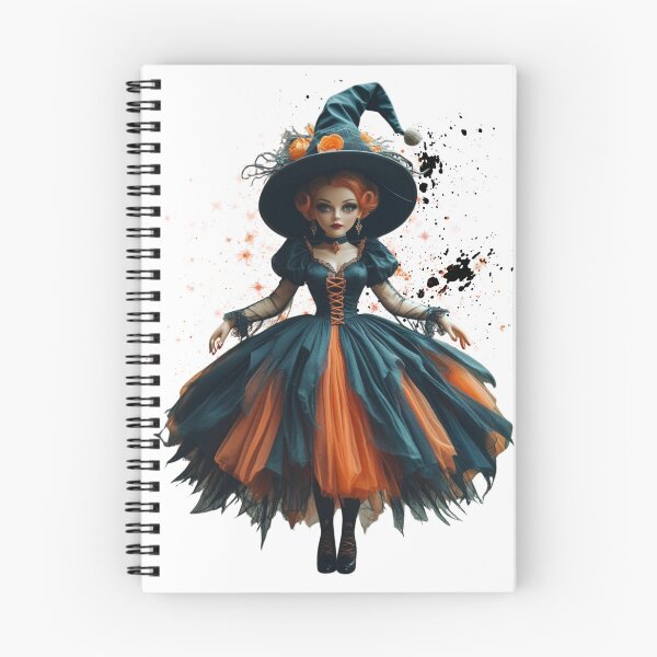 Artikelvorschau, Elegante Halloween Puppe Hexe Gothic Couture Witchcore Art Gruselige Fantasy Wanddekoration & Geschenke entworfen und verkauft von Medeea Publishing.