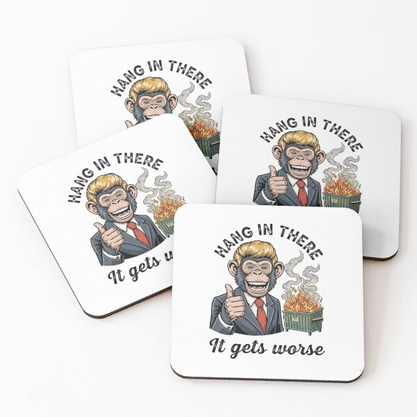 Item preview, Hang in there, Hang in there it gets worse, dumpster fire, funnyfits70, Humor, Funny, retro, vintages, funny quotes, animal humor, designed and sold by FunnyFits70.