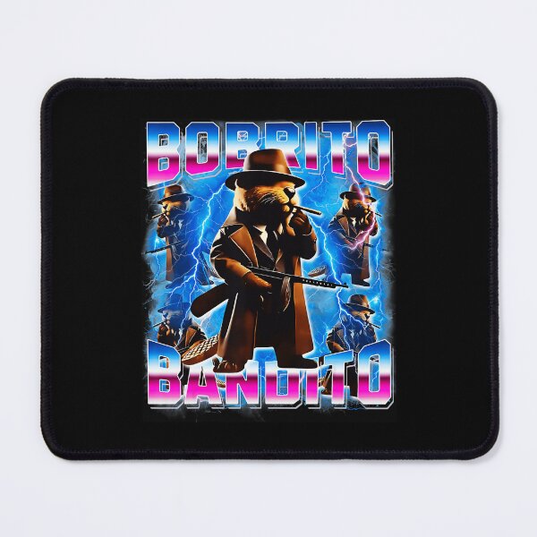 Item preview, Brainrot Bobrito Bandito Mafia Bear Neon Retro Lightning Chaos designed and sold by jotaro210.