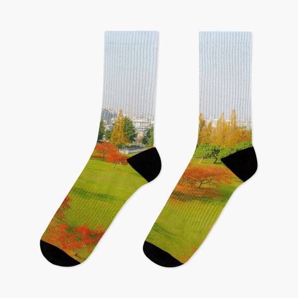 Item preview, Urban Autumn Serenity – Colorful Park Scene in Osaka, Japan designed and sold by NihonKamonScape.