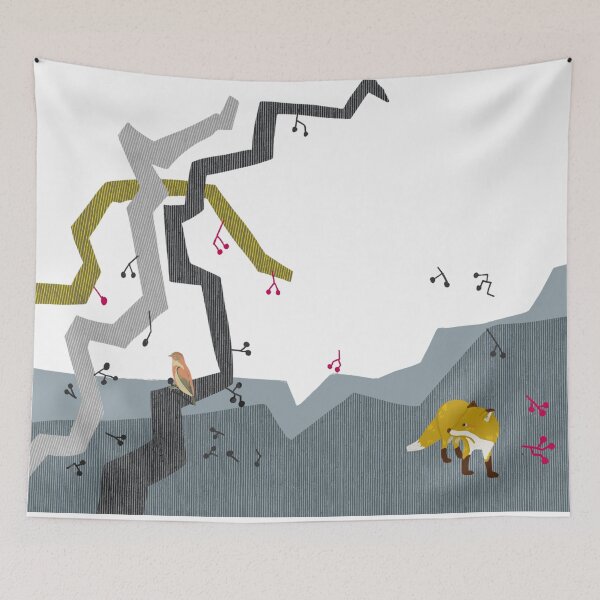 Item preview, Fox and Songbird – Forest Friends | Japanese-Inspired Landscape designed and sold by tokomoroJP.