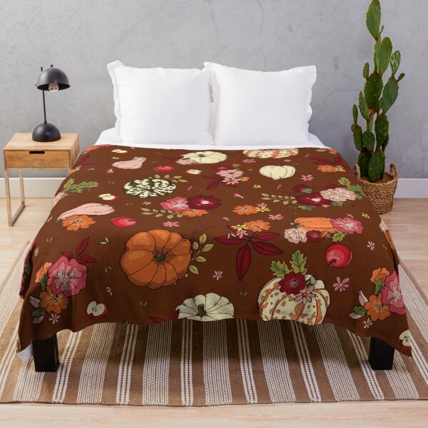 Item preview, Cozy Autumn Pumpkins Gourds and Flowers Harvest Graphic T-Shirt designed and sold by FestivityFinds.