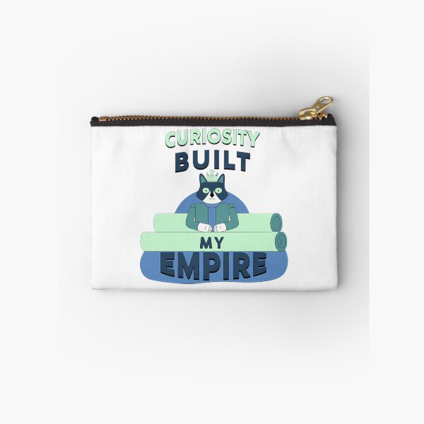 Item preview, Curiosity Built My Empire  Royal Cat Quote designed and sold by MeowtivationP.