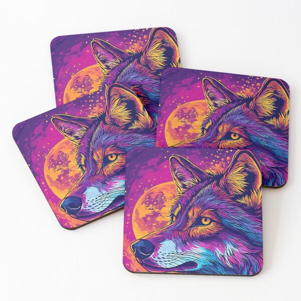 Item preview, Wolf in Psychedelic Colors designed and sold by marakaram.