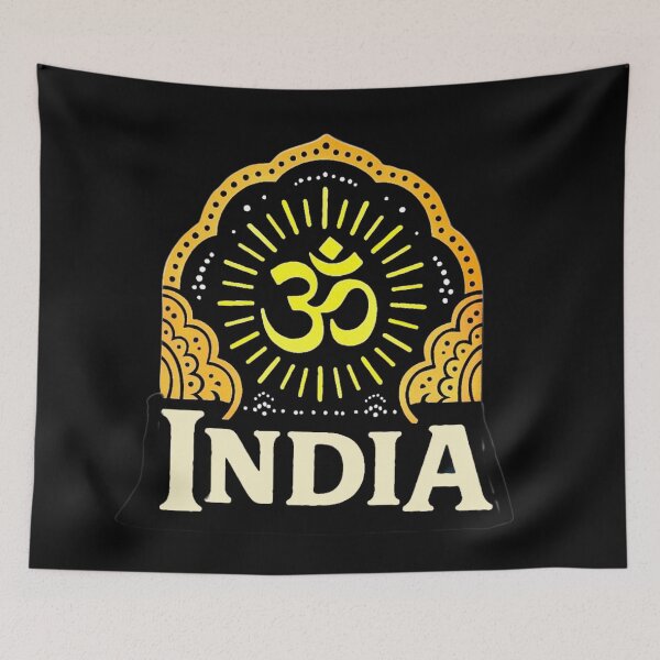 Item preview, India Sacred Om Design - Spiritual Mandala Sunburst designed and sold by Myra365Art.