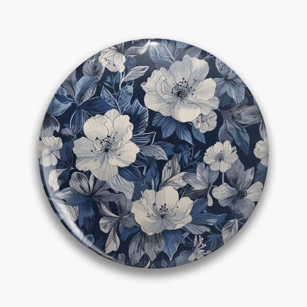 Item preview, Navy Floral Art designed and sold by CoolPixels.
