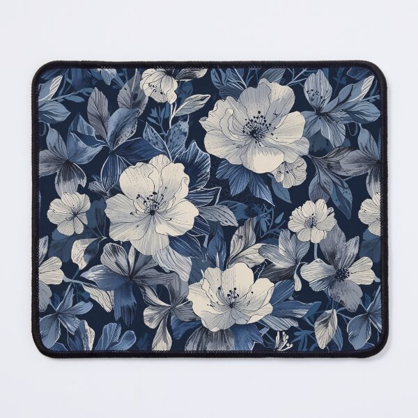 Item preview, Navy Floral Art designed and sold by CoolPixels.