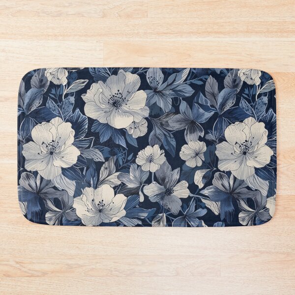 Item preview, Navy Floral Art designed and sold by CoolPixels.
