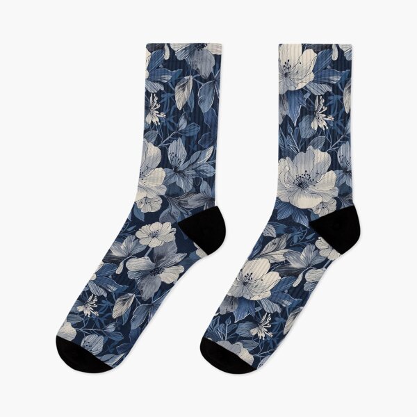 Item preview, Navy Floral Art designed and sold by CoolPixels.