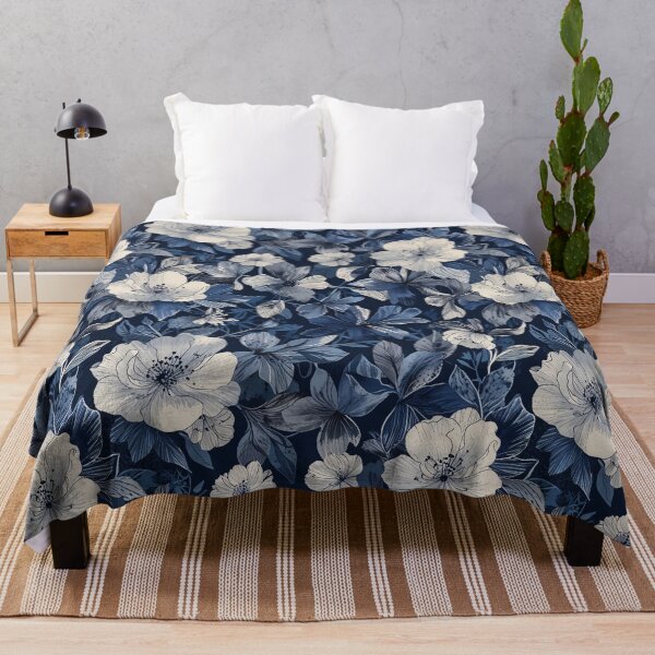 Item preview, Navy Floral Art designed and sold by CoolPixels.
