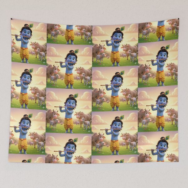 Item preview, Shree Krishna inspired digital image designed and sold by sanyashr7.