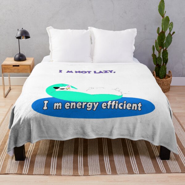 Item preview, Im Not Lazy Im Energy Efficient Funny Cat Quote designed and sold by MeowtivationP.