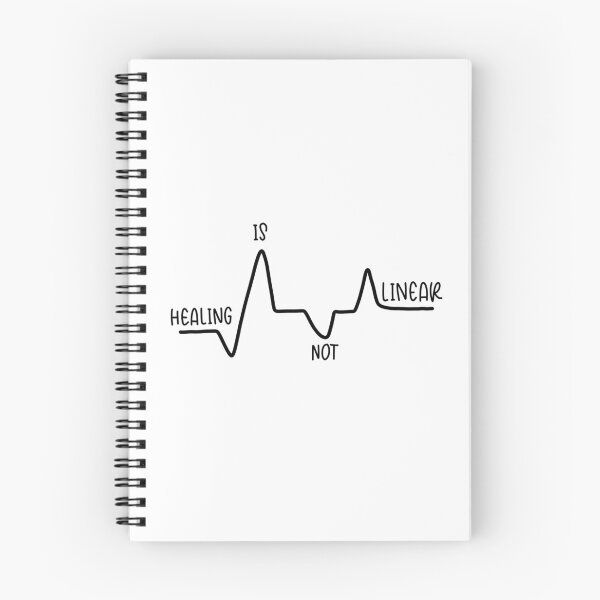 Item preview, Healing Is Not Linear - Mental Health Aesthetic Sticker designed and sold by Doctor Michaela.