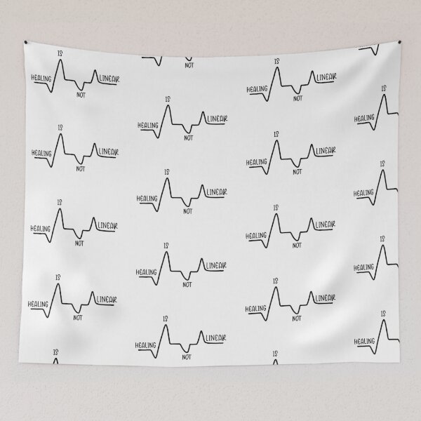 Item preview, Healing Is Not Linear - Mental Health Aesthetic Sticker designed and sold by Doctor Michaela.