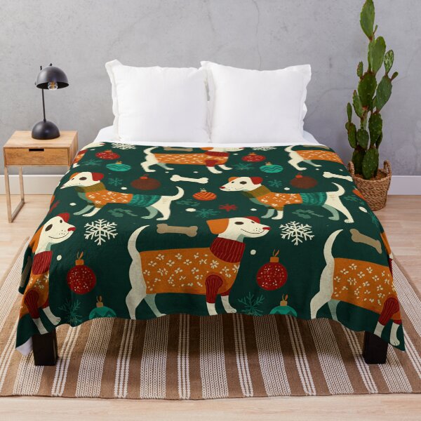 Item preview, Cute Puppies in Sweaters, Retro Style Christmas Pattern. designed and sold by Piotrek0001.