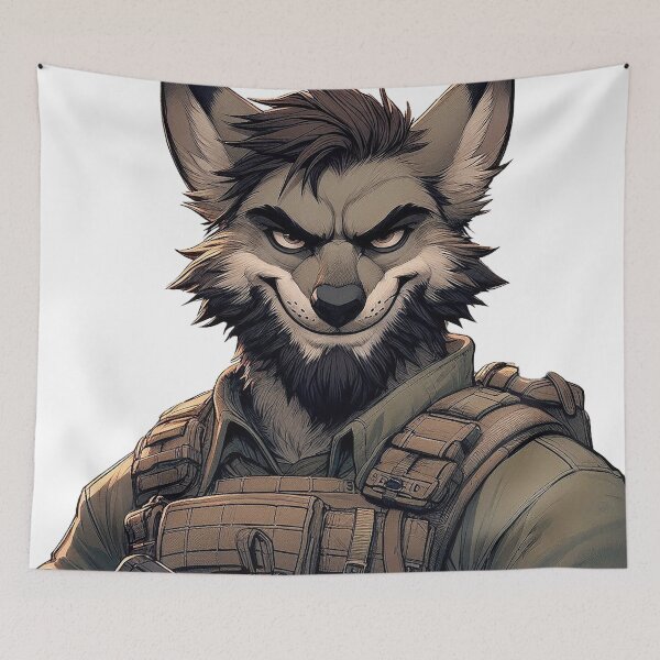 Item preview, Smug Wolf Mercenary designed and sold by nikkolaus.