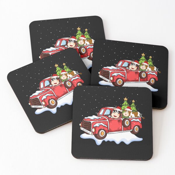 Item preview, Cow Riding Red Truck Christmas Pajama Xmas Cow designed and sold by saldcharig.