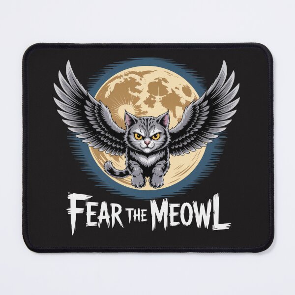 Item preview, Fear the meowl brainrot cat owl designed and sold by Missynoofnoof.