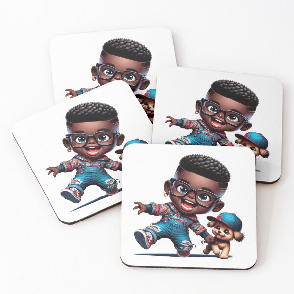 Item preview, Stylish Black Child Cartoon Character designed and sold by Lulunza.