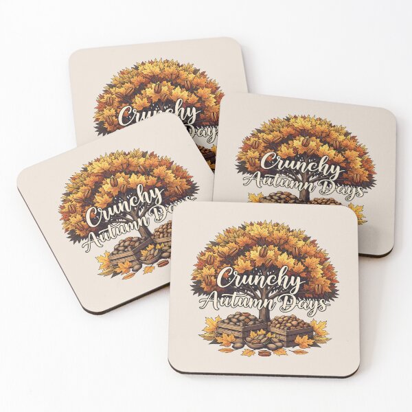 Item preview, Autumn Tree with Pecans and Wooden Crates designed and sold by SplashTastic.