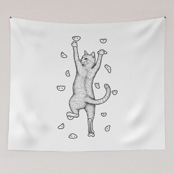 Item preview, Rock Climber Indoor Wall Climbing Cute Cat Funny Climbers designed and sold by GrandeDuc.