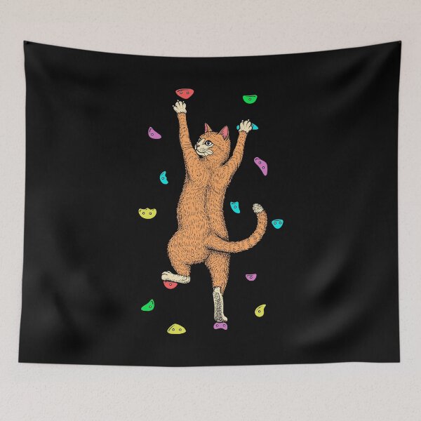 Item preview, Rock Climber Indoor Wall Climbing Cute Cat Funny Climbers designed and sold by GrandeDuc.