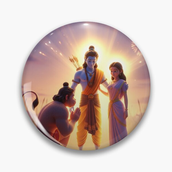 Item preview, Dusshera inspired photo of shree ram, sita and hanuman  designed and sold by sanyashr7.
