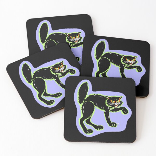 Item preview, Vintage Halloween Black Cat - Purple Outline  designed and sold by The Abysmall.