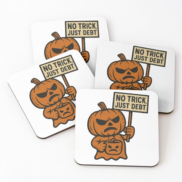 Item preview, No Trick, Just Debt – Funny Halloween Pumpkin Design designed and sold by HrigArt.
