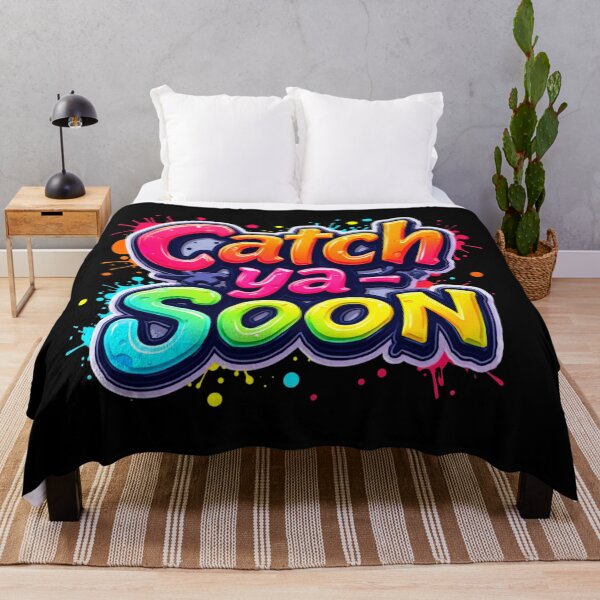 Item preview, Catch Ya Soon Retro Colorful Typography Art designed and sold by Lulunza.