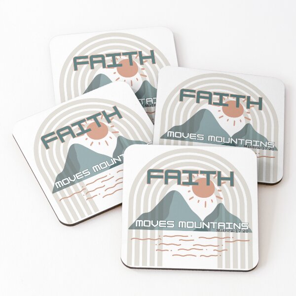 Item preview, Faith Moves Mountains – Matthew 17:20 | Christian Bible Verse designed and sold by Ausra789.
