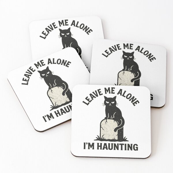 Item preview, Leave Me Alone I’m Haunting – Funny Black Cat Halloween Design designed and sold by HrigArt.