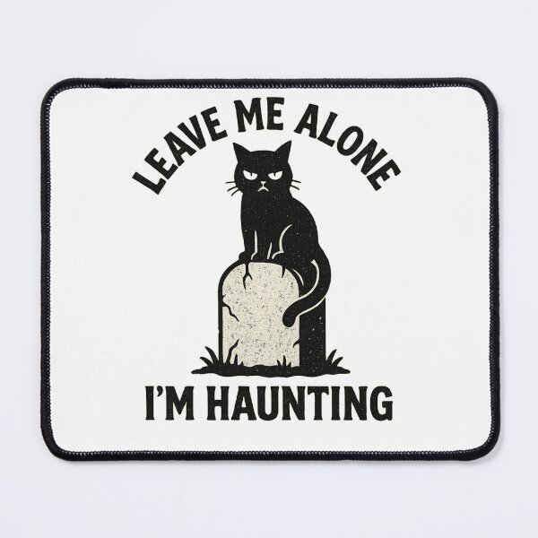 Item preview, Leave Me Alone I’m Haunting – Funny Black Cat Halloween Design designed and sold by HrigArt.